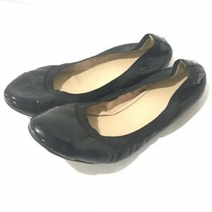 COLE HAAN Slip On Ballet GILMORE Black Flats 8.5B